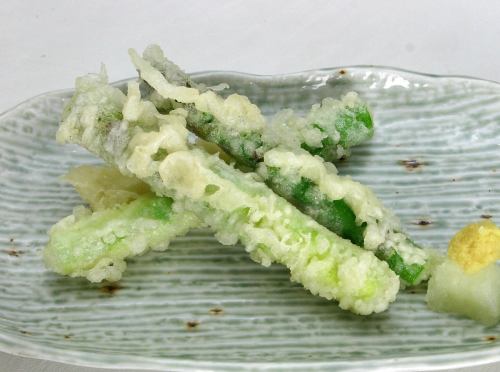 グリーンアスパラ天ぷら/さつま芋天ぷら