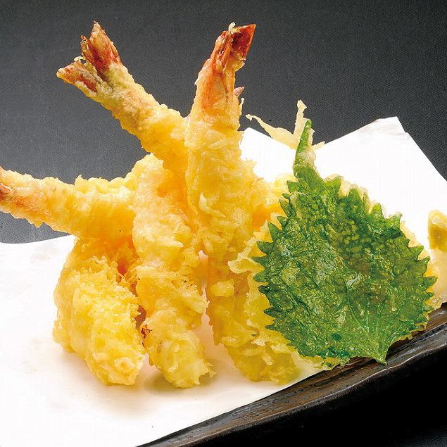 大海老の天ぷら（2本）/大山鶏もも肉の天ぷら