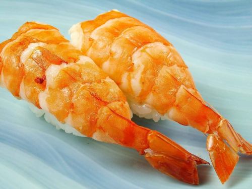 Shrimp / How much // Boiled Anago