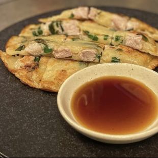 豚バラとニラのチヂミ