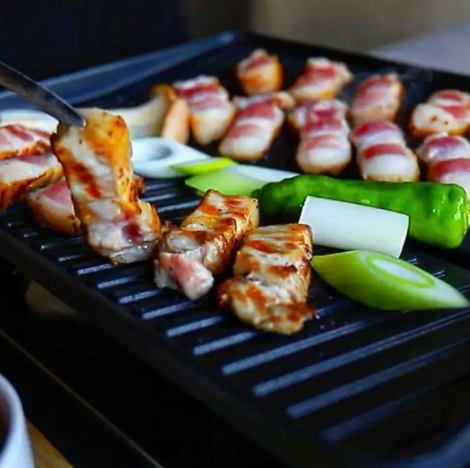 奈良県産ヤマトポークの“厚切りサムギョプサル”(約2~3人前)