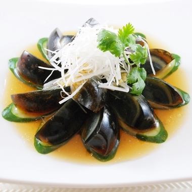 Aoshima century egg with ginger sauce