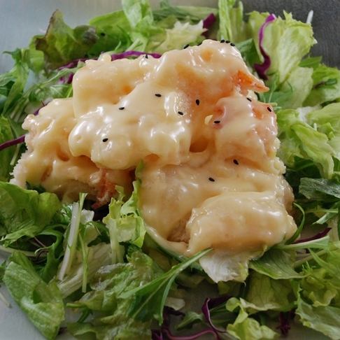 Tiger prawns with mayonnaise
