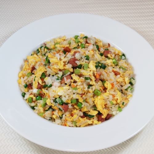 Fried rice with duck and vegetables