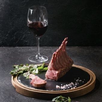 【ワイルドにラム肉を】オール肉でお届けするラム尽くしコース <飲み放題2.5ｈ付 8000円>