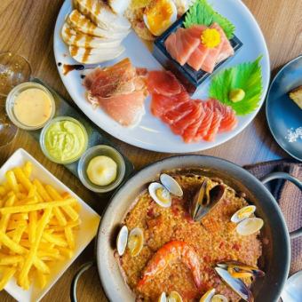 【平日(月~水)限定!】得得SHARAKU堪能コース♪2H飲み放題付 9品 4,500円(税込)※祝日を除く