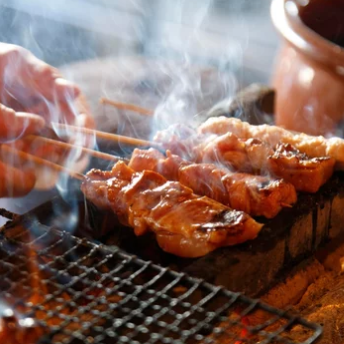 本格炭火の串焼きをご用意