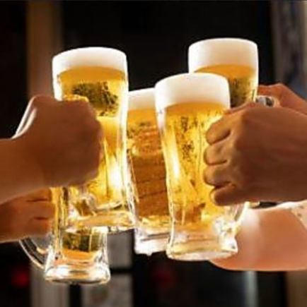 [Only available after 9pm!!] Enjoy with your favorite food♪ All-you-can-drink with draft beer for 2 hours 2,500 yen → 2,000 yen (tax included)