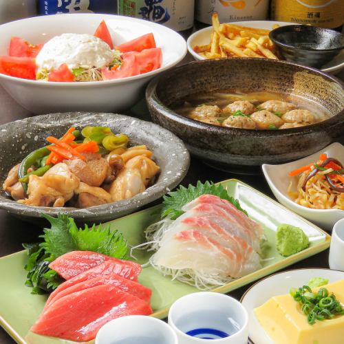 【お手軽♪】刺身やポテトフライなど全6品『小吉コース』飲み放題2時間or3時間！