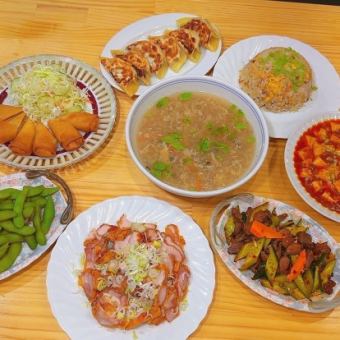 [Group Set A] Fried dumplings, fried chicken with sweet and sour sauce, fried rice, mapo tofu, etc., 8 dishes total, 3,800 yen (tax included)