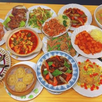 [Group Set C] 13 dishes including braised beef, stone pot Chen mapo tofu, and Shukouen fried rice, 8,500 yen (tax included)