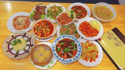 [Group Set C] 13 dishes including braised beef, stone pot Chen mapo tofu, and Shukouen fried rice, 8,500 yen (tax included)