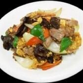 Stir-fried wood ear mushrooms, pork and egg
