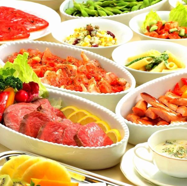 Casual plan <10 buffet items + 1 dessert item + 2 hours all-you-can-drink> 4,500 yen (tax included)
