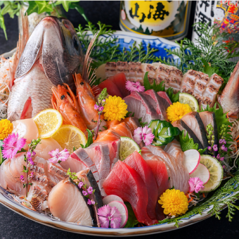 【3H飲み放題付き】海鮮・和牛・地鶏の料理長おすすめコース 9品