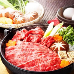 【3H飲み放題付き】国産和牛のすき焼きコース 9品