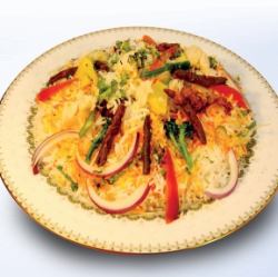 Indian-style fried rice (chicken, vegetables, pork, mutton)