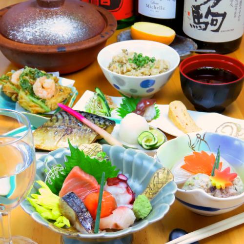 【3種類から選べる】産地直送の鮮魚や黒毛和牛を堪能できる♪季節の料理を存分に愉しむコースもおすすめ