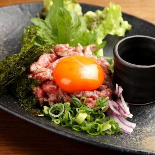 レアステーキユッケ風味