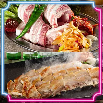 【3時間飲み放題付き】赤身と旨味のバランス◎韓国伝統料理サムギョプサルを堪能出来る全7品