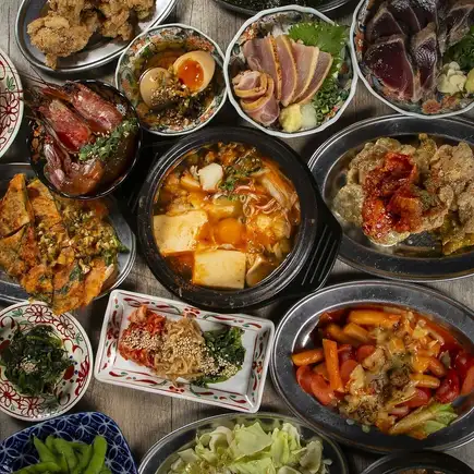 【3時間飲み放題付】超贅沢なバッテンオールスター!生海老やキンパ・サムギョプサル◎全8品