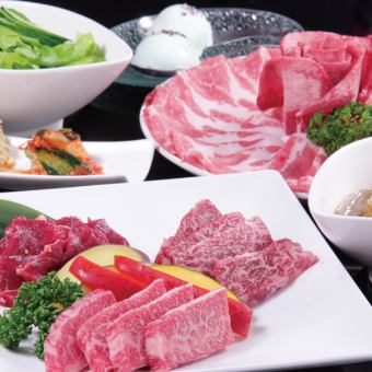 【生ビール付プレミアム飲み放題120分】平日限定！特選牛の7秒ロース！・・・【彩コース6000円】