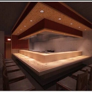 気品のあるカウンター席