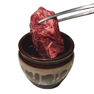 Pot-pickled chunk of short rib