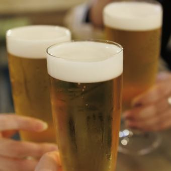 생맥주 OK! 120 분 뷔페 코스 5,500 엔 (세금 포함)