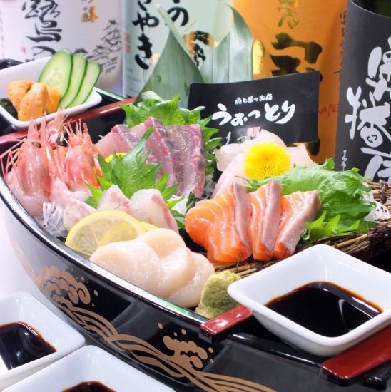 Toast with fresh fish from Setouchi and delicious sake! A wide selection of sake ◎
