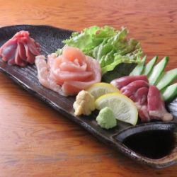 とり刺三種盛合せ