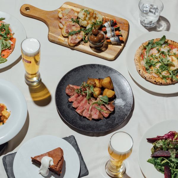 和牛グリルなど、ビールと相性抜群のお肉料理♪