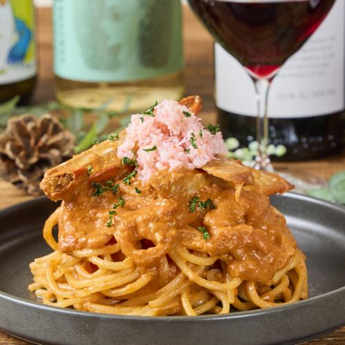 Luxurious crab pasta! Tomato cream sauce