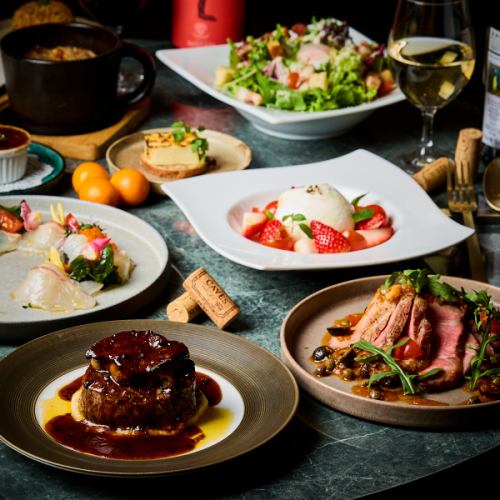 フレンチをもっと気軽に楽しめる小皿料理から贅沢な味わいの逸品まで！厳選ワインと共にご堪能！