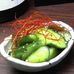 Sesame salt cucumber that becomes a habit