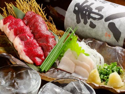 新鮮！馬刺しの盛り合わせ(2人前)