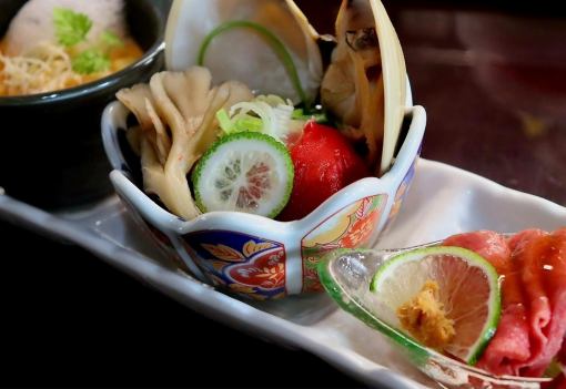 【鉄板焼ステーキとお酒】呑みコース 赤身 100ｇ