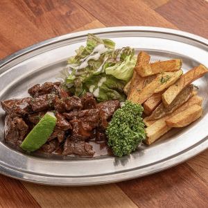 牛ミスジのサイコロステーキ