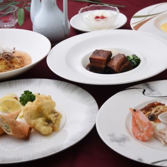 [17:00～19:00]【会食プラン】琥珀<5,500円コース>　