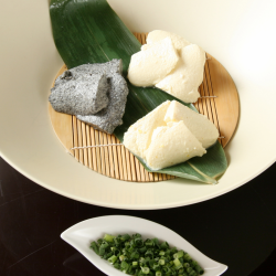 Delicious three-color tofu platter