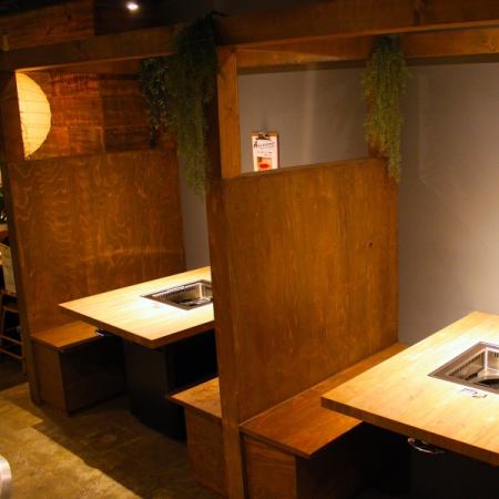Equipped with smokeless roaster! Most of the seats are semi-private rooms! As a scene, it can be used not only for dates and girls-only gatherings, but also for dinner parties and drinking parties with company friends ☆