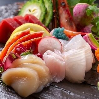 新年会【よくばりコース】旬の魚刺身5種盛を堪能！9品 生ビール含む 2H飲み放題付き 5,500円