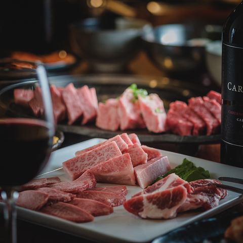 【満足度高】一笑の焼肉宴会！梅田茶屋町店限定【特別コース】全11品 5.000円