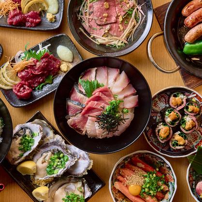 横浜駅徒歩2分の好アクセス◎落ち着いた和モダン空間で旬の鮮魚と和牛を愉しむ