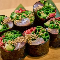 鯵の薬味あて巻き