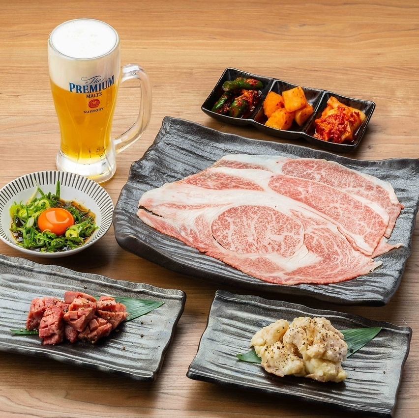 All-you-can-drink for 2 hours for 1,500 yen! Enjoy carefully selected domestic A5 rank Wagyu beef and alcohol