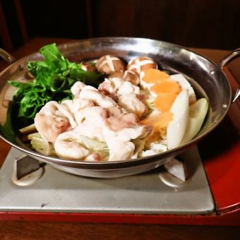 選べる鍋付!(牡蠣の味噌鍋、牛もつ鍋)【6,000円コース】11品+3時間飲み放題付