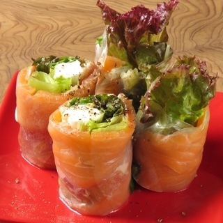 鴨とオレンジのビストロ生春巻き