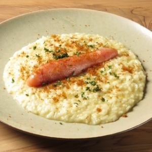 博多明太「あごおとし」とからすみのチーズリゾット