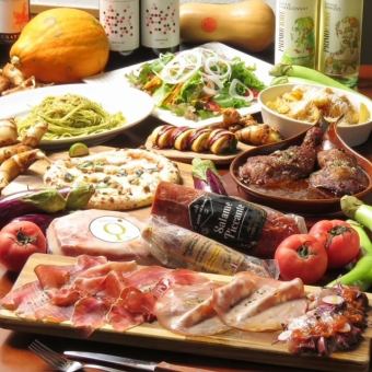 A5和牛のグリルやラザニア等♪【春のニコロ最強コース】2.5h飲放付料理13品8皿6980円